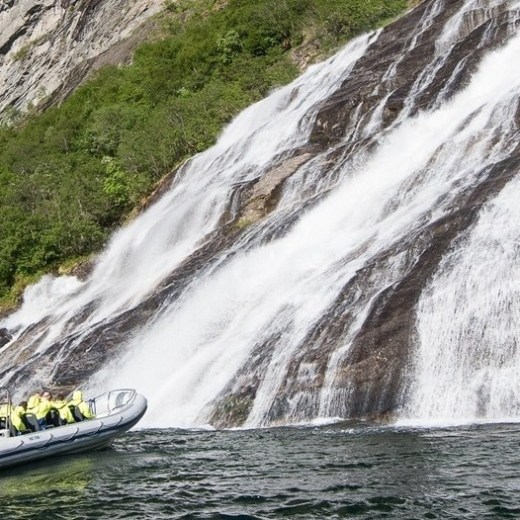 a close up of a boat next to Kempty Falls