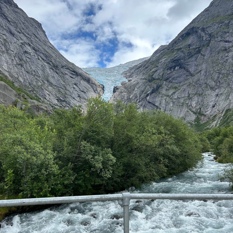 a bench on the side of a mountain