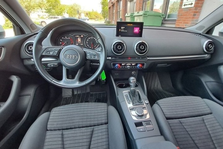 a car parked in a parking lot